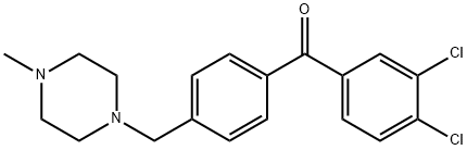 3,4-DICHLORO-4'-(4-METHYLPIPERAZINOMETHYL) BENZOPHENONE Structural