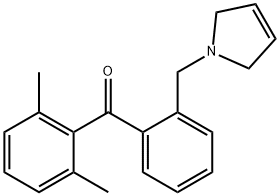 2,6-DIMETHYL-2'-(3-PYRROLINOMETHYL) BENZOPHENONE Structural