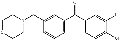 4-CHLORO-3-FLUORO-3'-THIOMORPHOLINOMETHYL BENZOPHENONE