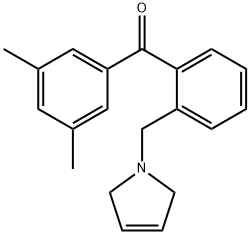 3,5-DIMETHYL-2'-(3-PYRROLINOMETHYL) BENZOPHENONE Structural