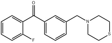 2-FLUORO-3'-THIOMORPHOLINOMETHYL BENZOPHENONE Structural