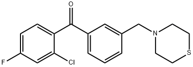 2-CHLORO-4-FLUORO-3'-THIOMORPHOLINOMETHYL BENZOPHENONE