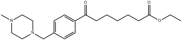 ETHYL 7-[4-(4-METHYLPIPERAZINOMETHYL)PHENYL]-7-OXOHEPTANOATE Structural