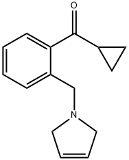 CYCLOPROPYL 2-(3-PYRROLINOMETHYL)PHENYL KETONE Structural