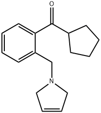 CYCLOPENTYL 2-(3-PYRROLINOMETHYL)PHENYL KETONE Structural