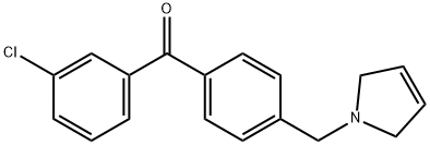 3-CHLORO-4'-(3-PYRROLINOMETHYL) BENZOPHENONE Structural