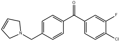 4-CHLORO-3-FLUORO-4'-(3-PYRROLINOMETHYL) BENZOPHENONE Structural