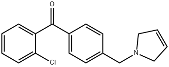 2-CHLORO-4'-(3-PYRROLINOMETHYL) BENZOPHENONE Structural