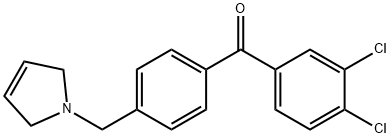 3,4-DICHLORO-4'-(3-PYRROLINOMETHYL) BENZOPHENONE Structural