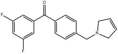 3,5-DIFLUORO-4'-(3-PYRROLINOMETHYL) BENZOPHENONE