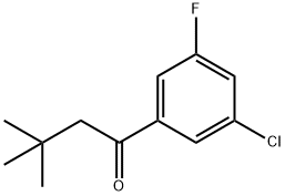 3'-CHLORO-3,3-DIMETHYL-5'-FLUOROBUTYROPHENONE Structural