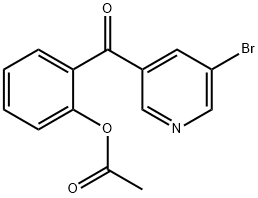 3-(2-ACETOXYBENZOYL)-5-BROMOPYRIDINE Structural Picture