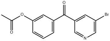 3-(3-ACETOXYBENZOYL)-5-BROMOPYRIDINE Structural Picture