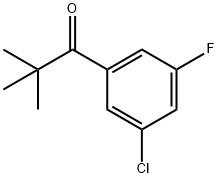 3'-CHLORO-2,2-DIMETHYL-5'-FLUOROPROPIOPHENONE Structural