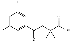 4-(3,5-DIFLUOROPHENYL)-2,2-DIMETHYL-4-OXOBUTYRIC ACID Structural