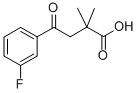 2,2-DIMETHYL-4-(3-FLUOROPHENYL)-4-OXOBUTYRIC ACID Structural