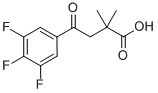 2,2-DIMETHYL-4-OXO-4-(3,4,5-TRIFLUOROPHENYL)BUTRYIC ACID Structural