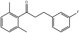 2',6'-DIMETHYL-3-(3-FLUOROPHENYL)PROPIOPHENONE Structural