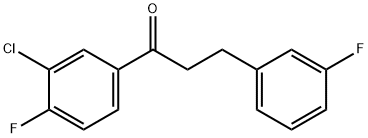 3'-CHLORO-4'-FLUORO-3-(3-FLUOROPHENYL)PROPIOPHENONE Structural