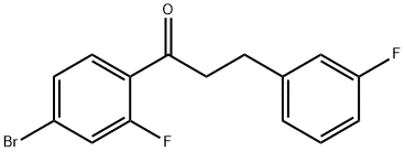 4'-BROMO-2'-FLUORO-3-(3-FLUOROPHENYL)PROPIOPHENONE Structural