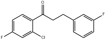 2'-CHLORO-4'-FLUORO-3-(3-FLUOROPHENYL)PROPIOPHENONE Structural