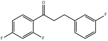 2',4'-DIFLUORO-3-(3-FLUOROPHENYL)PROPIOPHENONE Structural