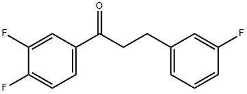 3',4'-DIFLUORO-3-(3-FLUOROPHENYL)PROPIOPHENONE Structural