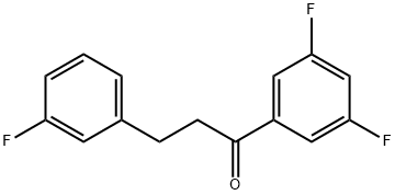 3',5'-DIFLUORO-3-(3-FLUOROPHENYL)PROPIOPHENONE Structural