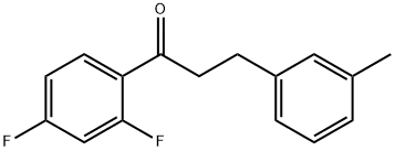 2',4'-DIFLUORO-3-(3-METHYLPHENYL)PROPIOPHENONE Structural