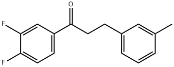 3',4'-DIFLUORO-3-(3-METHYLPHENYL)PROPIOPHENONE Structural