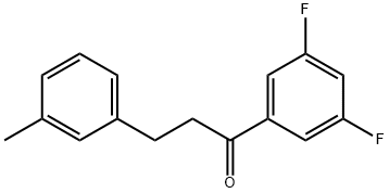 3',5'-DIFLUORO-3-(3-METHYLPHENYL)PROPIOPHENONE Structural