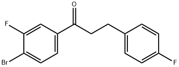 4'-BROMO-3'-FLUORO-3-(4-FLUOROPHENYL)PROPIOPHENONE Structural