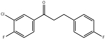 3'-CHLORO-4'-FLUORO-3-(4-FLUOROPHENYL)PROPIOPHENONE Structural