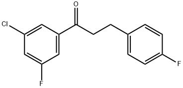 3'-CHLORO-5'-FLUORO-3-(4-FLUOROPHENYL)PROPIOPHENONE Structural