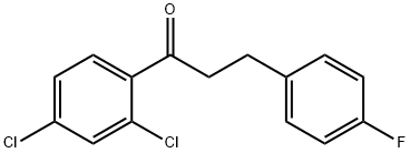 2',4'-DICHLORO-3-(4-FLUOROPHENYL)PROPIOPHENONE Structural