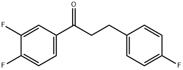 3',4'-DIFLUORO-3-(4-FLUOROPHENYL)PROPIOPHENONE Structural