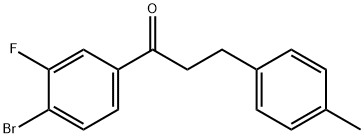 4'-BROMO-3'-FLUORO-3-(4-METHYLPHENYL)PROPIOPHENONE Structural