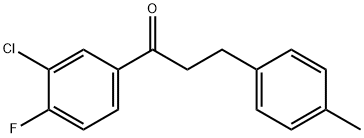 3'-CHLORO-4'-FLUORO-3-(4-METHYLPHENYL)PROPIOPHENONE Structural