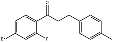 4'-BROMO-2'-FLUORO-3-(4-METHYLPHENYL)PROPIOPHENONE Structural