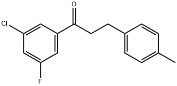 3'-CHLORO-5'-FLUORO-3-(4-METHYLPHENYL)PROPIOPHENONE Structural