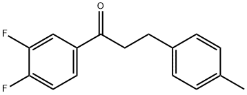 3',4'-DIFLUORO-3-(4-METHYLPHENYL)PROPIOPHENONE Structural