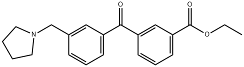 3-CARBOETHOXY-3'-PYRROLIDINOMETHYL BENZOPHENONE Structural