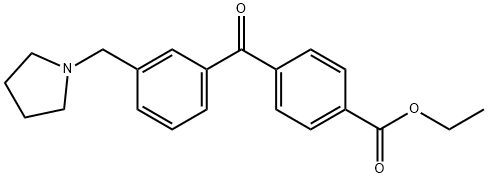 4'-CARBOETHOXY-3-PYRROLIDINOMETHYL BENZOPHENONE Structural