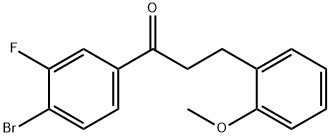 4'-BROMO-3'-FLUORO-3-(2-METHOXYPHENYL)PROPIOPHENONE Structural