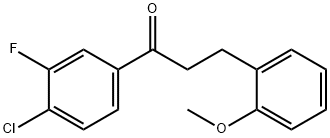 4'-CHLORO-3'-FLUORO-3-(2-METHOXYPHENYL)PROPIOPHENONE Structural