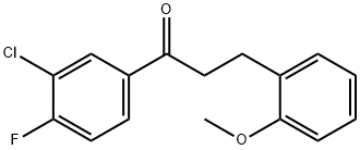 3'-CHLORO-4'-FLUORO-3-(2-METHOXYPHENYL)PROPIOPHENONE Structural