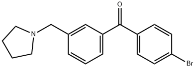 4'-BROMO-3-PYRROLIDINOMETHYL BENZOPHENONE Structural