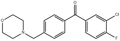 3-CHLORO-4-FLUORO-4'-MORPHOLINOMETHYL BENZOPHENONE Structural