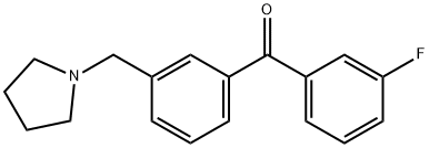 3-FLUORO-3'-PYRROLIDINOMETHYL BENZOPHENONE Structural