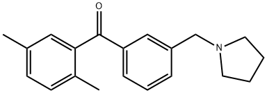 2,5-DIMETHYL-3'-PYRROLIDINOMETHYL BENZOPHENONE Structural